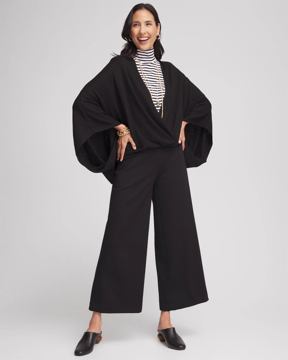 Surplice Sweater Poncho click to view larger image.