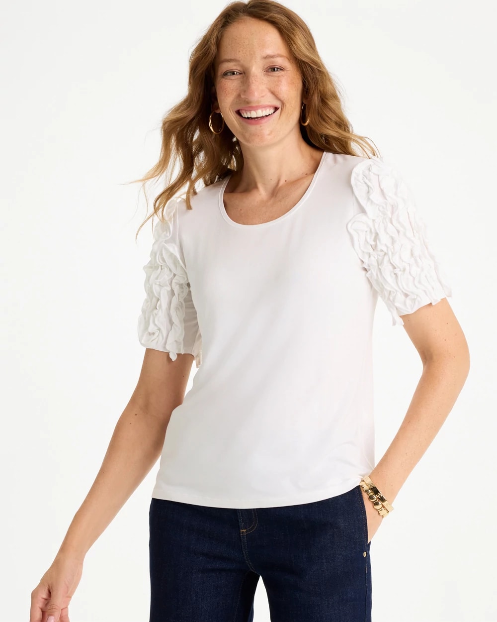 Knit 3D Sleeve Tee, photo 1 of 5
