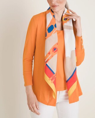 Giraffe-Print Square Scarf