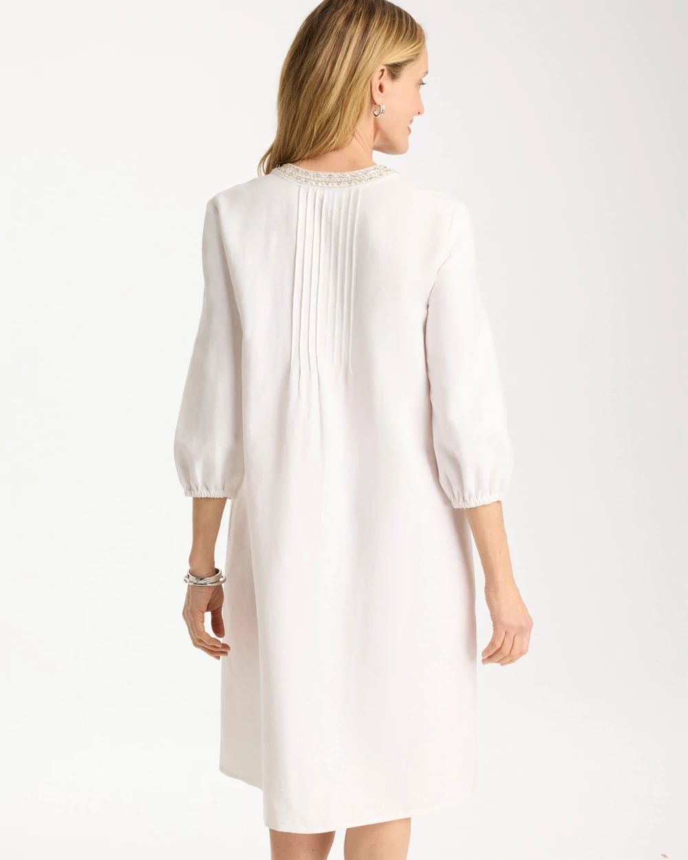 Embellished Pintuck Dress click to view larger image.