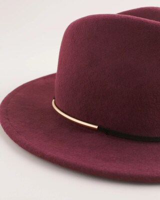 Red Felt Fedora Hat