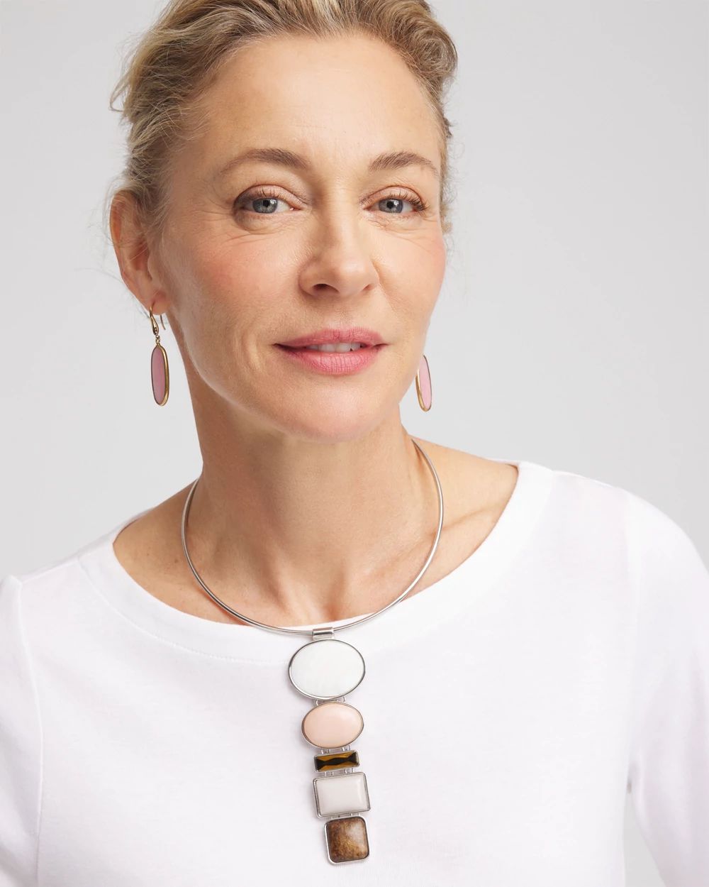 Neutrals Jade Drop Necklace