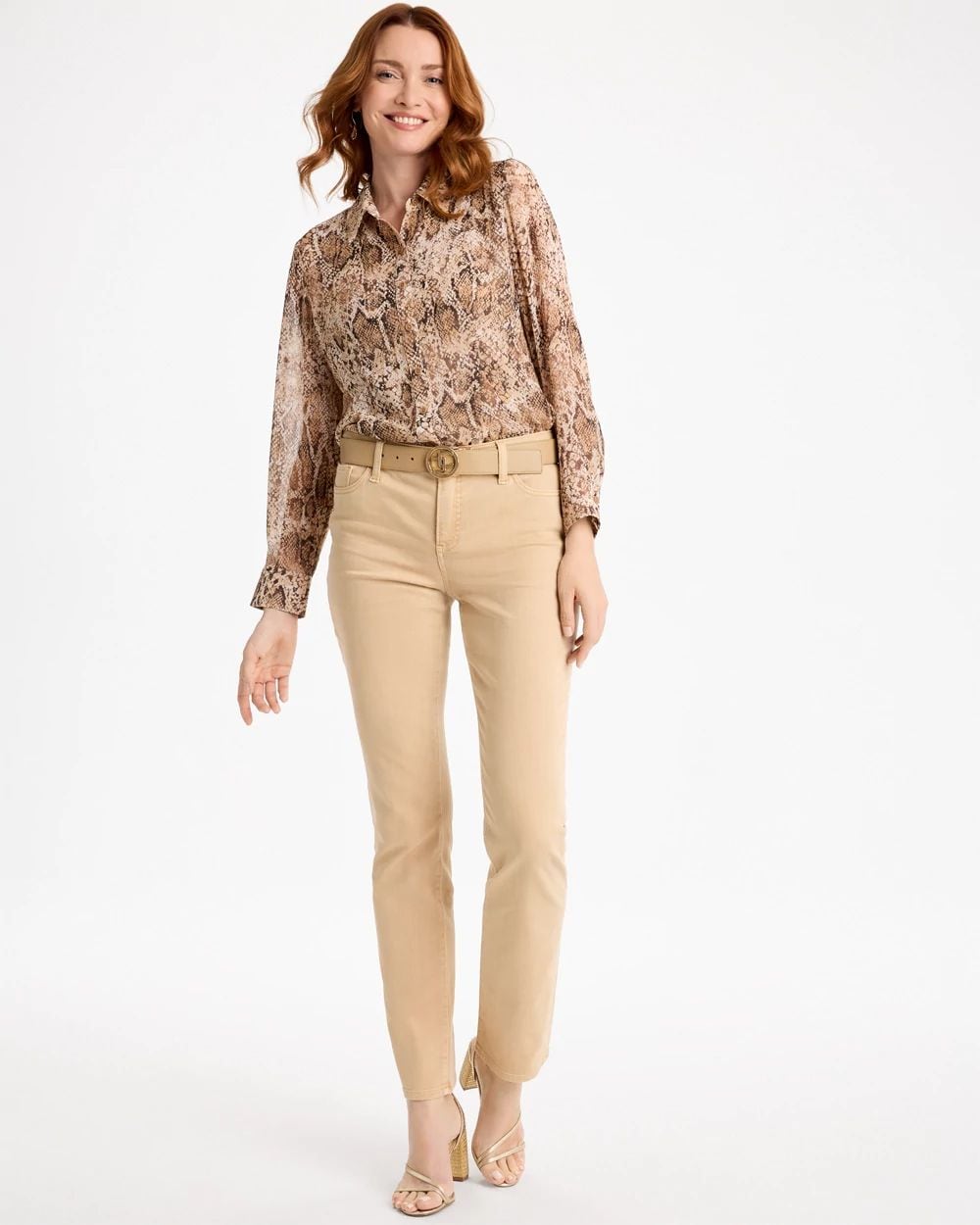 Girlfriend Slim Full-Length Jeans click to view larger image.