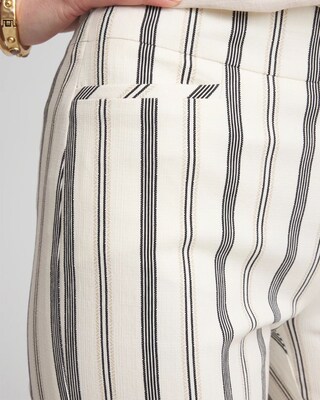 Brigitte™ Slub Striped Cropped Pants click to view larger image.