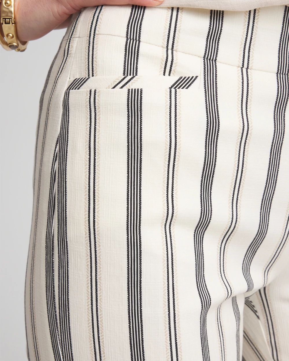 Brigitte™ Slub Striped Cropped Pants
