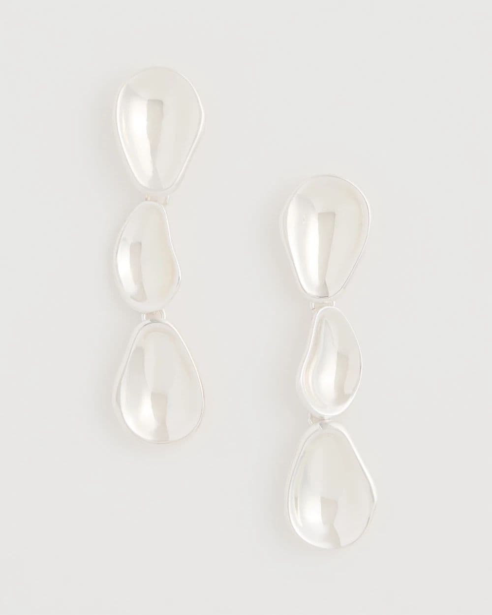 Silvertone Linear Drop Earrings