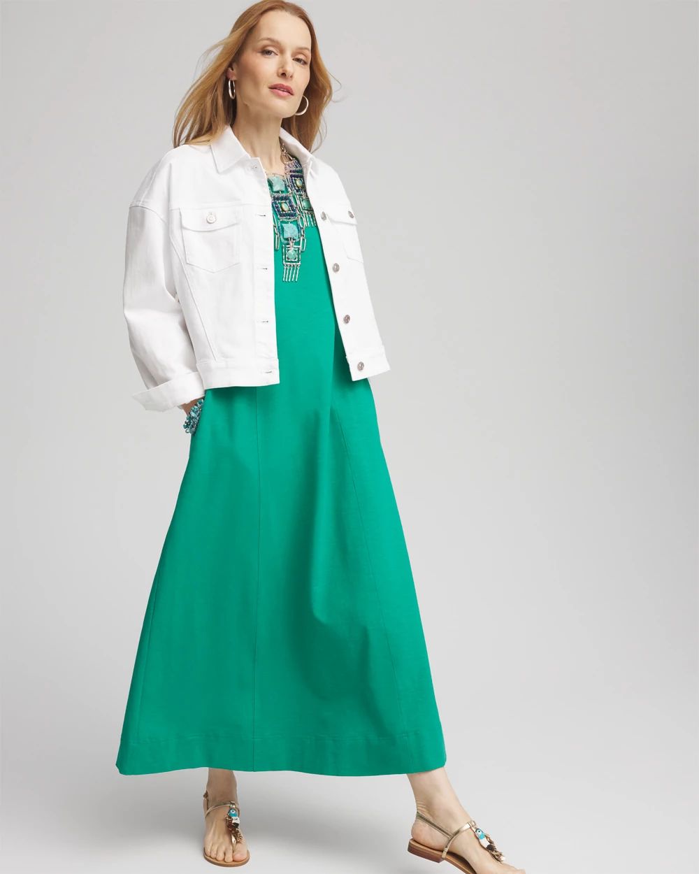Short-Sleeved Maxi Dress click to view larger image.