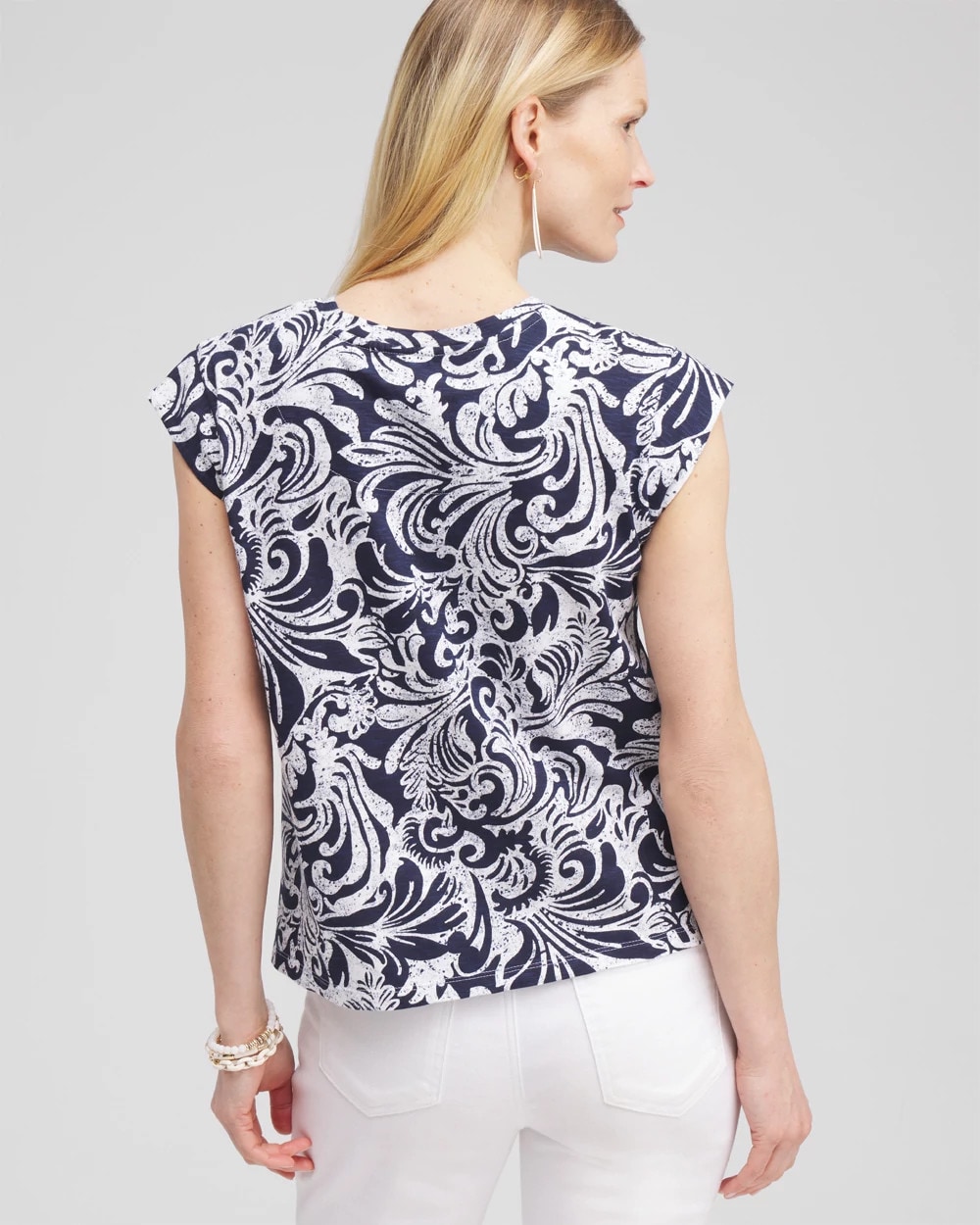 Paisley Cap Sleeve Tee