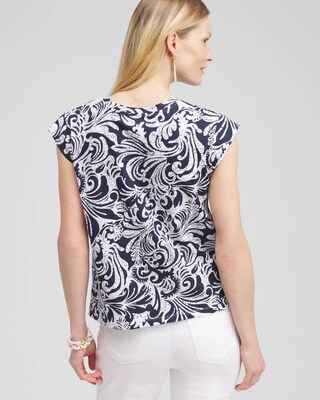 Paisley Cap Sleeve Tee
