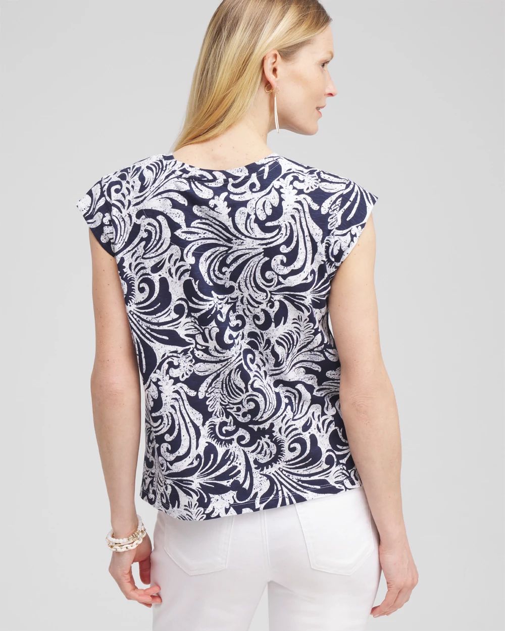 Paisley Cap Sleeve Tee