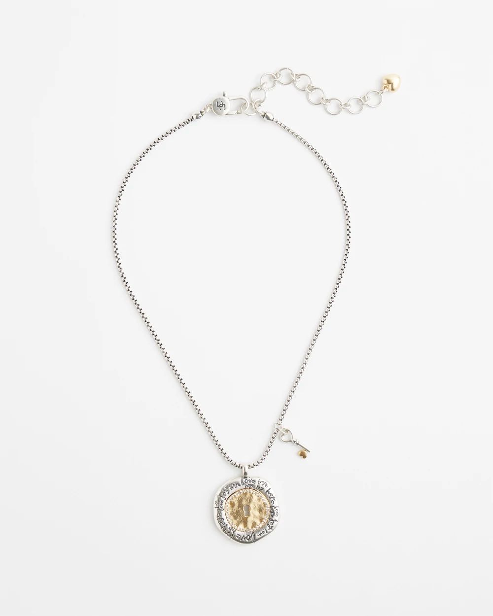 Keyhole Medallion Pendant Necklace click to view larger image.