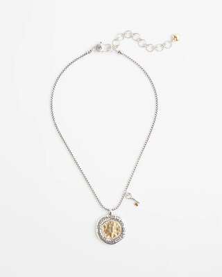 Keyhole Medallion Pendant Necklace click to view larger image.