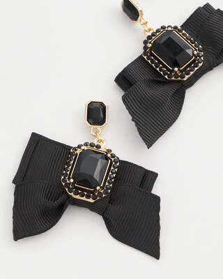 No Droop® Black Bow Earrings