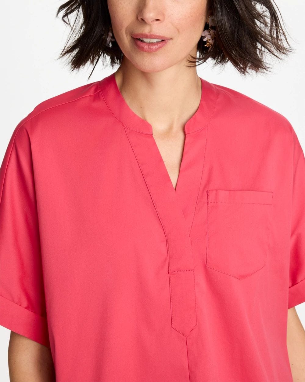 Poplin Popover Dolman Top click to view larger image.