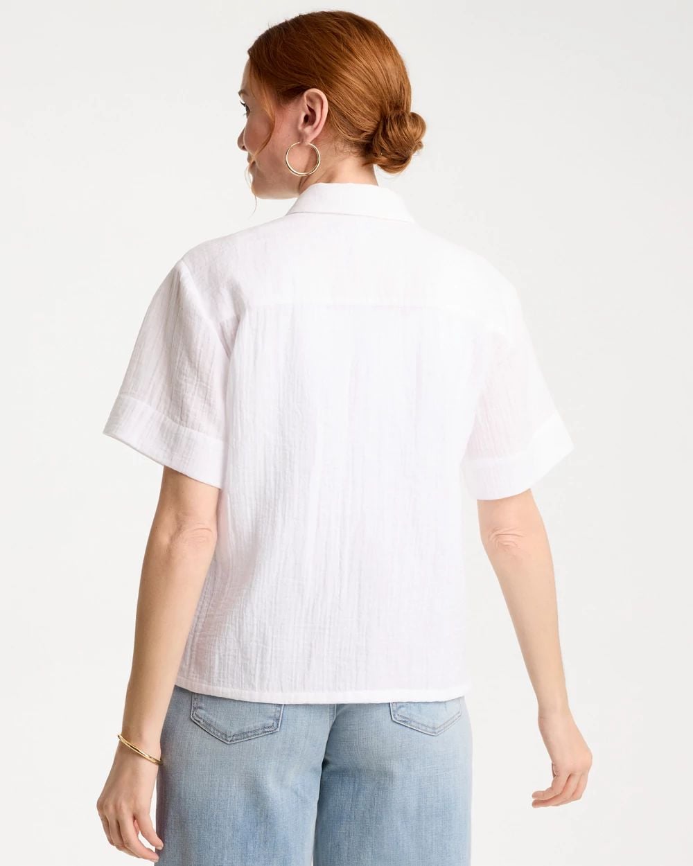 Cotton Gauze Camp Shirt
