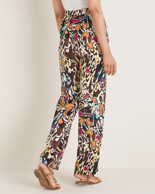 Animal-Print Straight-Leg Pants