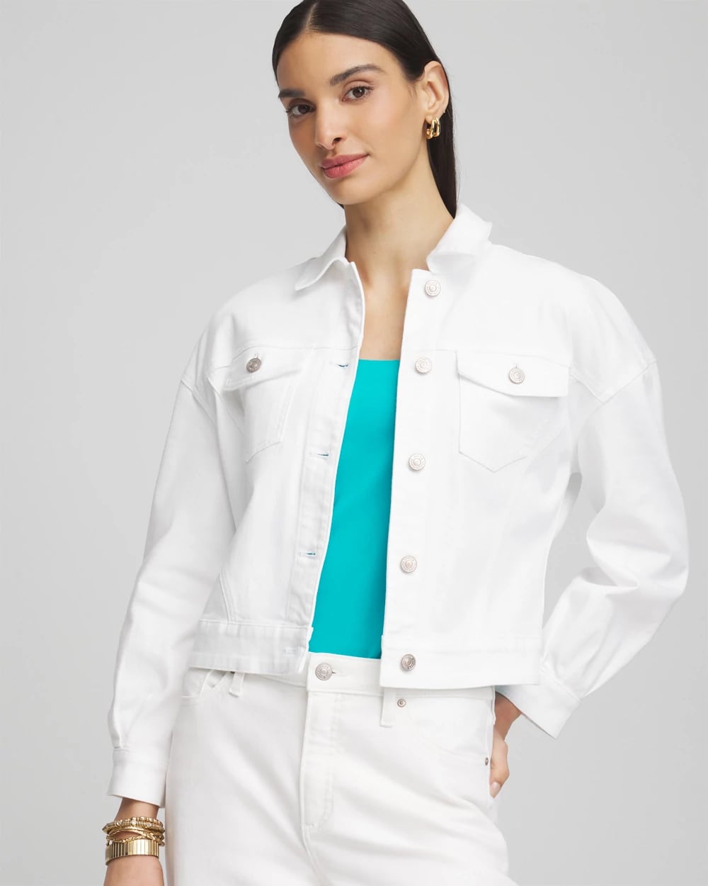 Embroidered Relaxed Denim Jacket, photo 1 of 5