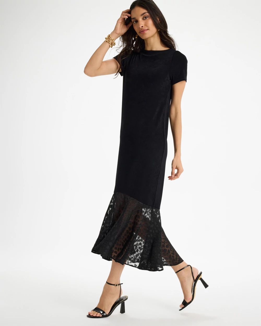 Travelers™ Burnout Chiffon Hem Dress