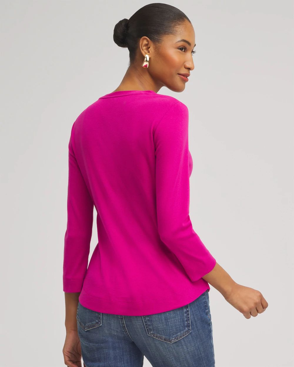 Everyday 3/4 Sleeve V-Neck Tee