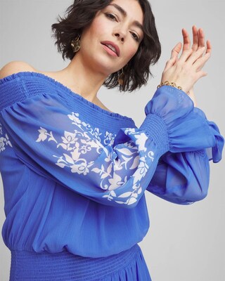 Off-Shoulder Tiered Maxi Dress click to view larger image.