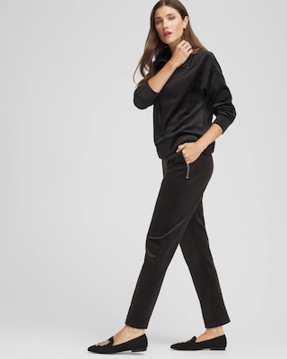 Zenergy® Scuba Velour Tapered Ankle Pants click to view larger image.