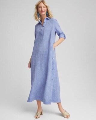 Maxi Linen Shirtdress click to view larger image.