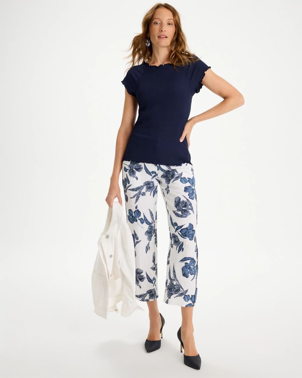 Textured Knit Lettuce Raglan Tee