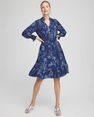 Floral Smocked Waist Ruffle Dress