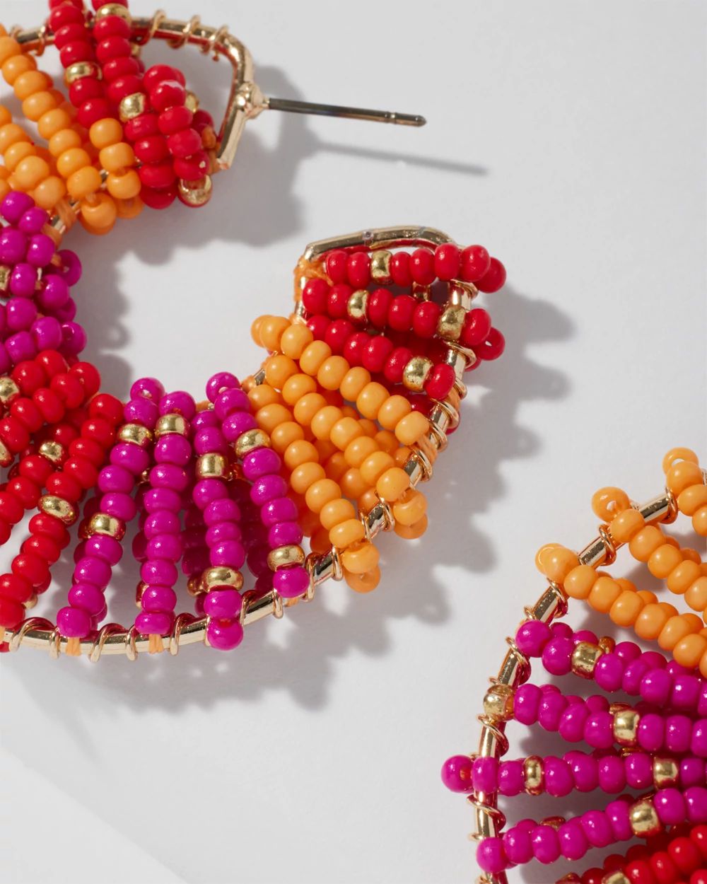 Beaded Front to Back Hoops