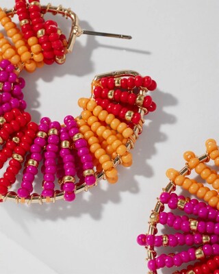 Beaded Front to Back Hoops