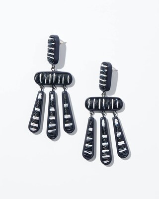 Black & While Chandelier Earrings