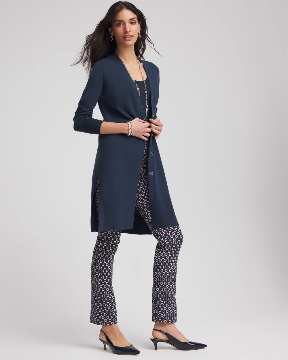 Novelty Duster Button Cardigan click to view larger image.