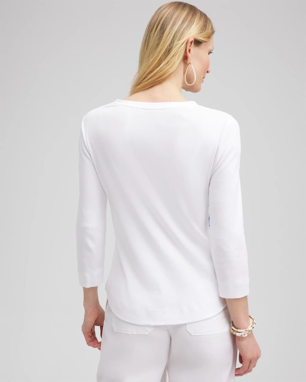 Floral Everyday 3/4 Sleeve Tee click to view larger image.