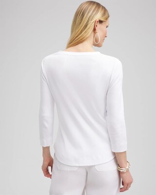 Floral Everyday 3/4 Sleeve Tee click to view larger image.