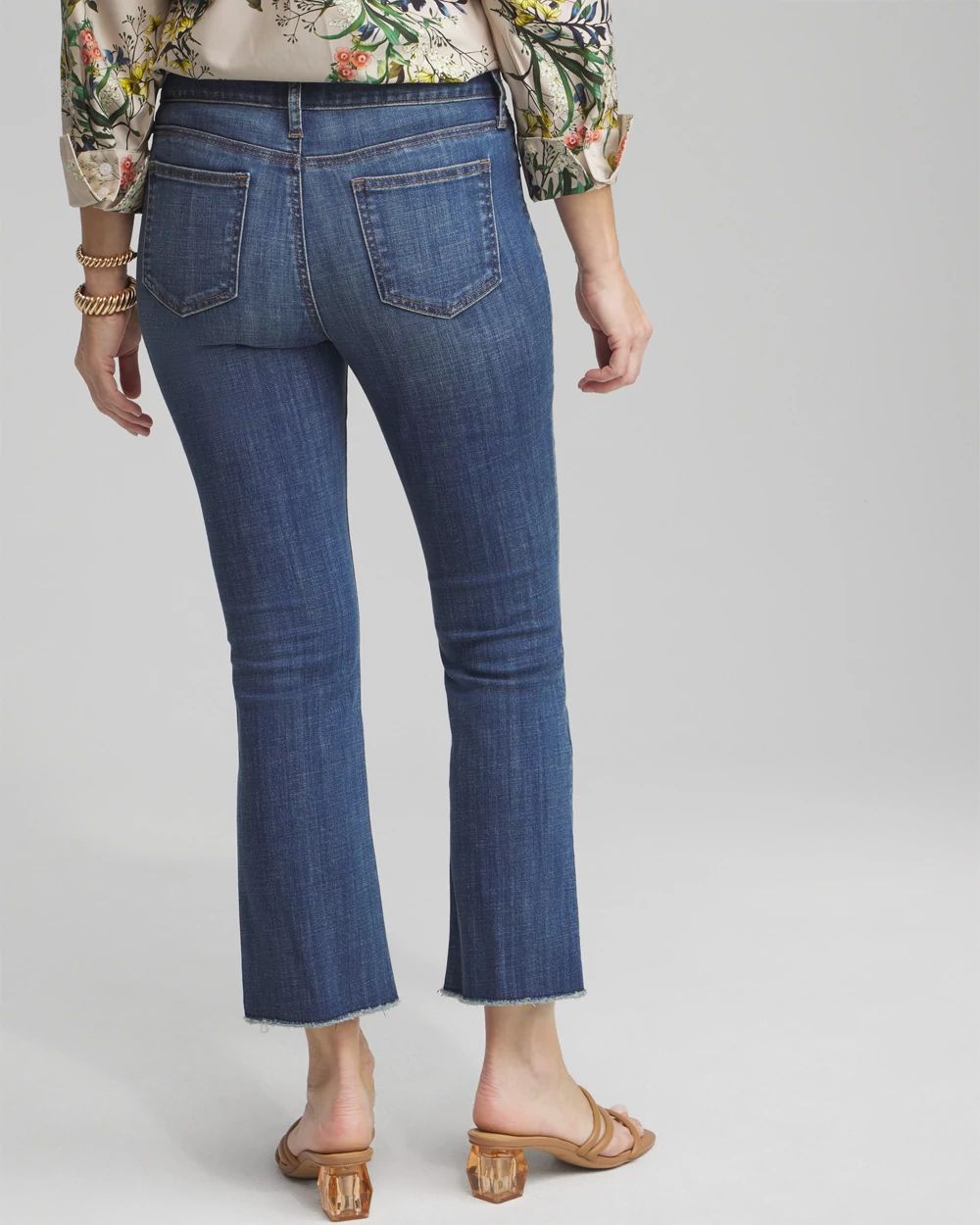 Petite Girlfriend Fray Hem Kick Flares