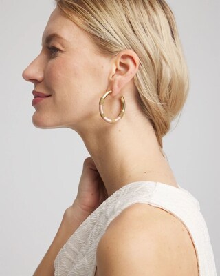 Pink Hoop Earrings click to view larger image.