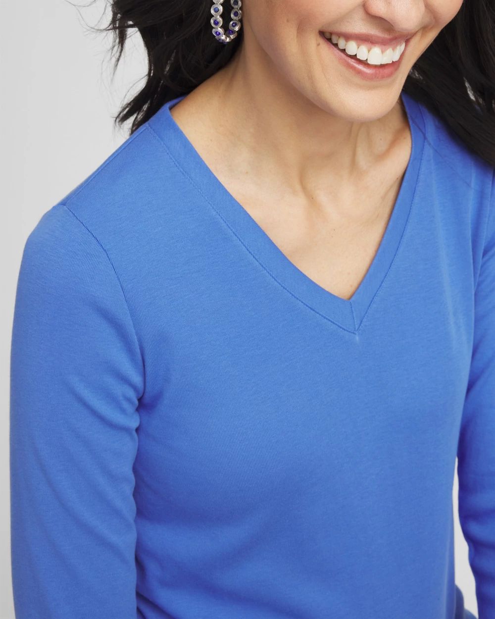 Everyday 3/4 Sleeve V-Neck Tee click to view larger image.