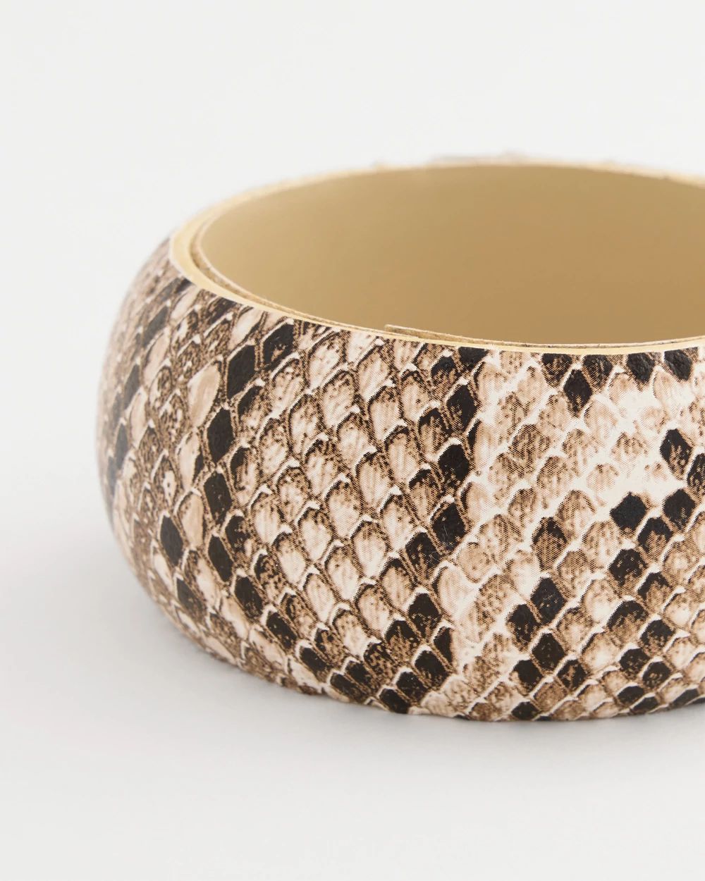 Snake Textured Rounded Bangle click to view larger image.