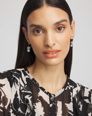 No Droop™ Clear Drop Earrings