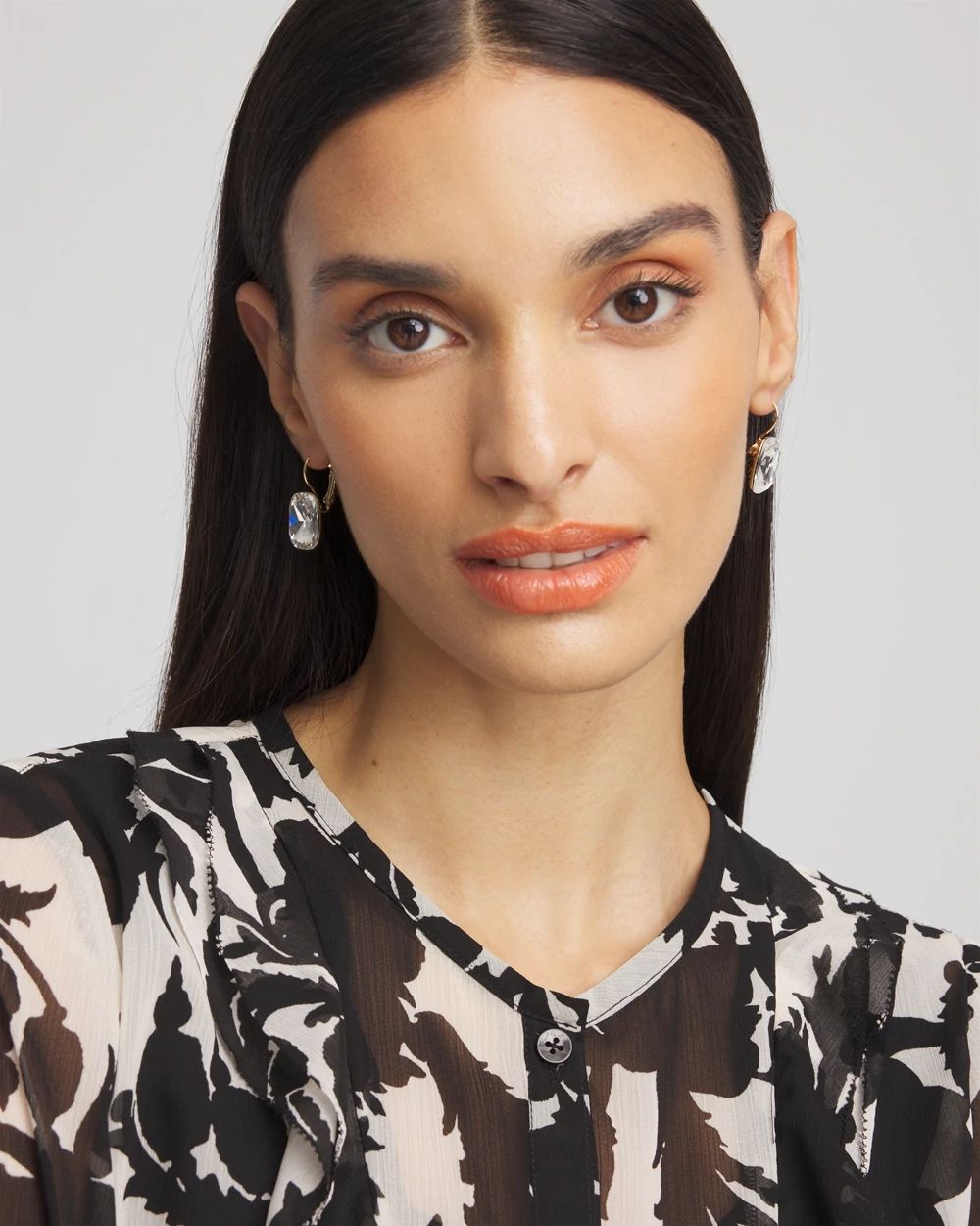 No Droop™ Clear Drop Earrings