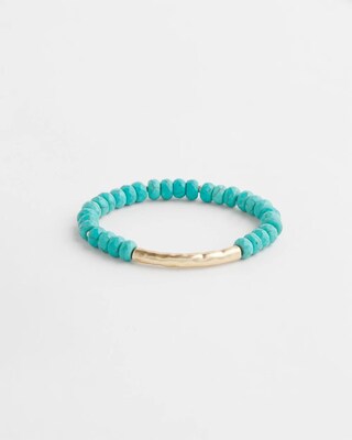 Turquoise Bar Stretch Bracelet