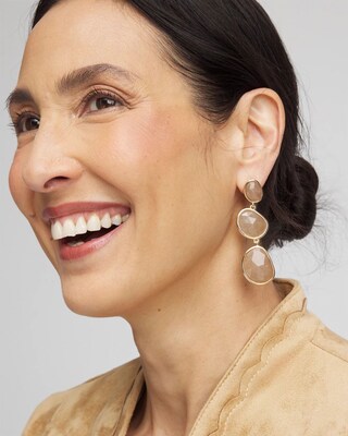 Neutral Stone Drop Earrings