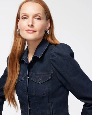 Puff Sleeve Denim Jacket