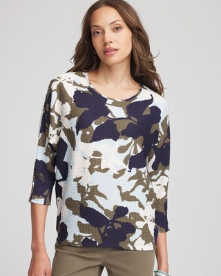 Floral Wedge Top