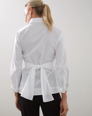 Black Label Poplin Tie Front Shirt