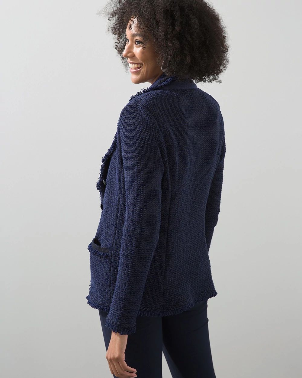 Tweed Knit Blazer