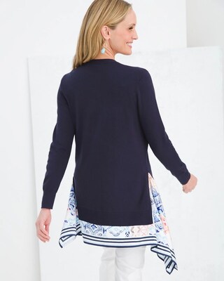 Scarf Hem Cardigan