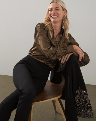 Shimmery Billow Sleeve Shirt