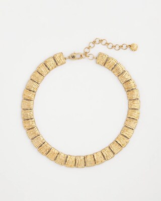 Gold-Tone Crinkle Collar Necklace