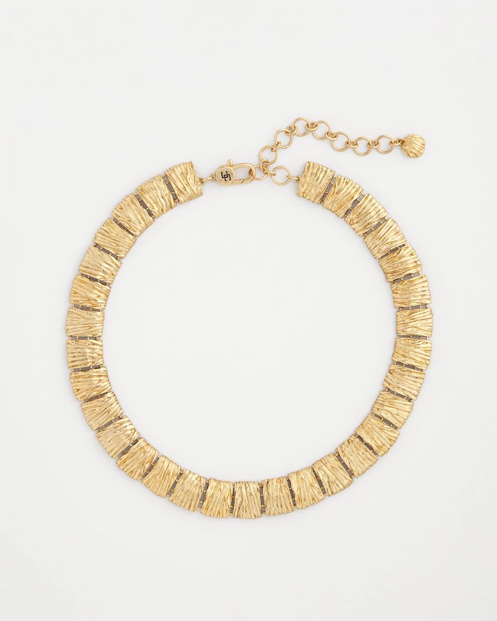 Gold-Tone Crinkle Collar Necklace